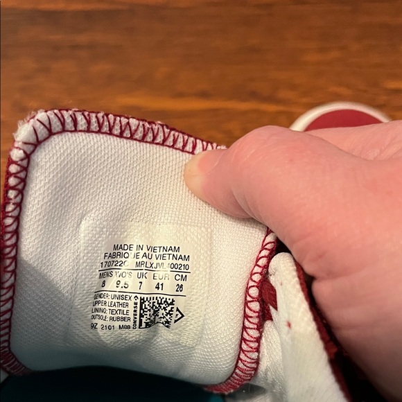 Converse All Star Men's Red and Black Sneakers - Picture 8 of 10